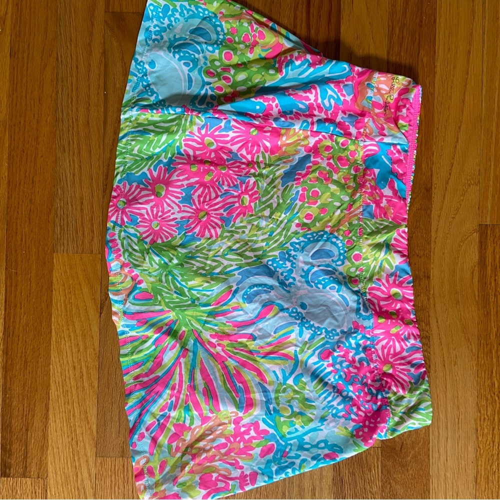Lilly Pulitzer Pink and Green Luxletic Athletic Skort